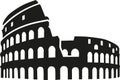 Colosseum rome silhouette