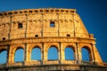 Colosseum in Rome during sunset, Rome Royalty Free Stock Photo