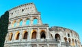 Colosseum seen from below on a beautiful day