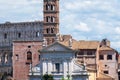 Colosseum seen from the top of Altar of the Fatherland or Altare della Patria, Rome, Italy Royalty Free Stock Photo