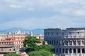 Colosseum seen from the top of Altar of the Fatherland or Altare della Patria, Rome, Italy