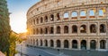 Colosseum at sunrise, Rome. Rome architecture and landmark. Italy