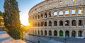 Colosseum at sunrise, Rome. Rome architecture and landmark. Italy Royalty Free Stock Photo