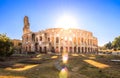 Colosseum at sunrise, Rome. Rome architecture and landmark. Italy Royalty Free Stock Photo