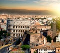 Colosseum at sunset Royalty Free Stock Photo