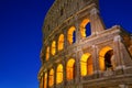 Colosseum at sunset, Rome. Rome best known architecture and landmark. Rome Colosseum is one of the main attractions of Rome and Royalty Free Stock Photo