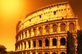 Colosseum at sunset in Rome, Italy Royalty Free Stock Photo