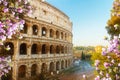 Colosseum at sunset in Rome, Italy Royalty Free Stock Photo