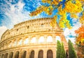 Colosseum at sunset in Rome, Italy Royalty Free Stock Photo