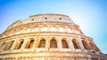 Colosseum at sunset in Rome, Italy Royalty Free Stock Photo