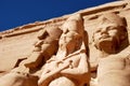Colossi of the Great Temple of Abu Simbel, Egypt Royalty Free Stock Photo