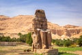 The Colossi of Memnon in Egypt Royalty Free Stock Photo