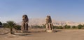 Colossi of Memnon, Luxor, stone sculptures Royalty Free Stock Photo