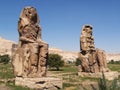 Colossi of Memnon in Thebes Royalty Free Stock Photo