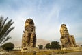 The Colossi of Memnon are two massive statues of Pharaoh Amenhotep III.