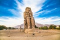 Colossi of Memnon, two massive stone statues of pharaoh Amenhotep III in Luxor, Egypt