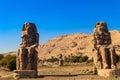 Colossi of Memnon, two massive stone statues of pharaoh Amenhotep III in Luxor, Egypt