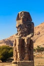 Colossi of Memnon, two massive stone statues of pharaoh Amenhotep III in Luxor, Egypt