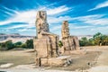 Colossi of Memnon, two massive stone statues of pharaoh Amenhotep III in Luxor, Egypt