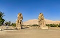 Colossi of Memnon, two massive stone statues representing the pharaoh, Luxor, Egypt