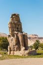 Colossi of Memnon, Valley of Kings, Luxor, Egypt Royalty Free Stock Photo