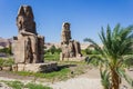 Colossi of Memnon, Valley of Kings, Luxor, Egypt Royalty Free Stock Photo