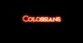 Colossians written with fire. Loop
