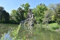 The Colosso dell`Appennino del Giambologna 1580, sculpture located in Florence in the public park of Villa Demidoff Royalty Free Stock Photo