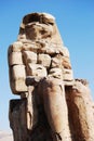 Colossus of Memnon in Luxor. Big statues near the Valley of Kings. Egypt Royalty Free Stock Photo