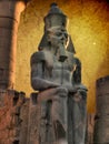 Colossus of Ramses II in the Luxor Temple (Egypt) Royalty Free Stock Photo