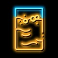 colostrum mother liquid neon glow icon illustration