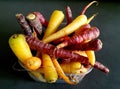 Colouful carrots, art, nature and food design