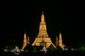Night shot of the Dawn Temple in Bangkok Thailand