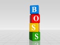 Colour boss with reflection Royalty Free Stock Photo