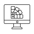 Colour chart Vector icon which can easily modify or edit . Royalty Free Stock Photo