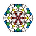 Colour vector dream catcher mandala pattern