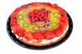 Colour fruit cake isolated