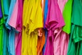 Colour full clothes hanging image for background. Royalty Free Stock Photo