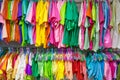 Colour full clothes hanging image for background. Royalty Free Stock Photo