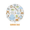 Colour garage sale concept 1 Royalty Free Stock Photo