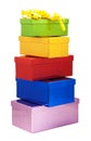 Colour gift boxes Royalty Free Stock Photo