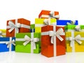 Colour gift boxes Royalty Free Stock Photo