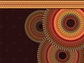 Colour Henna Mandala Background Royalty Free Stock Photo