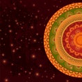 Colour Henna Mandala Background