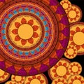 Colour Henna Mandala Background Royalty Free Stock Photo