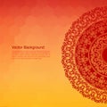 Colour Henna Mandala Background