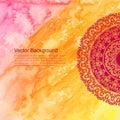 Colour Henna Mandala Background