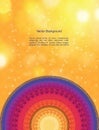 Colour Henna Mandala Background