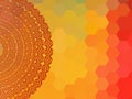 Colour Henna Mandala Background