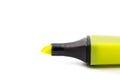 Colour highlighter isolated over a white background, close up plan Royalty Free Stock Photo